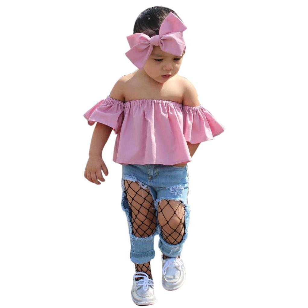 baby girl pink jeans