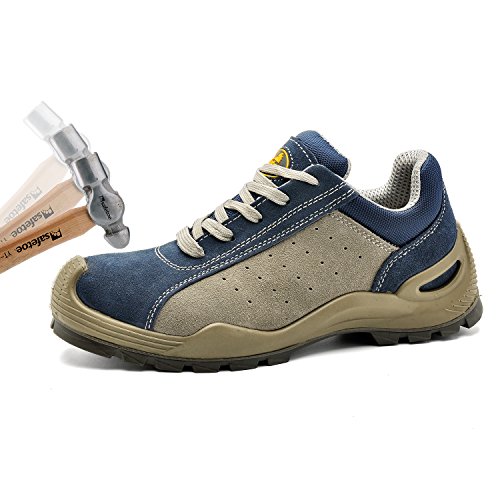SAFETOE Safety Shoes Work Boots Wide L7295 Leather &Steel Toe Work Shoes for Men and Women - Thumbnail 7