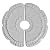 Ekena Millwork CM18FW2 18 1/2-Inch OD x 3 5/8-Inch ID x 7/8-Inch Flower Ceiling Medallion, Two Piece