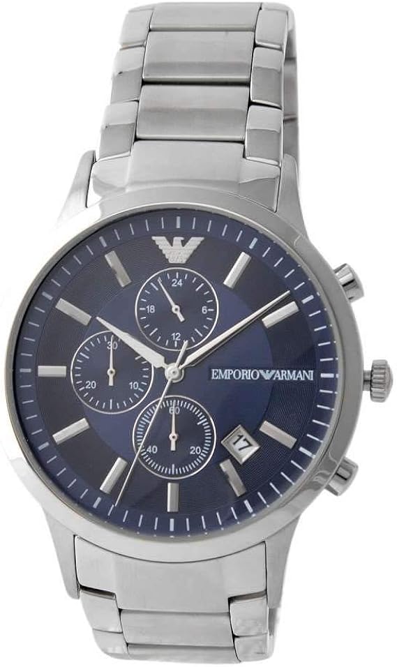 Amazon エンポリオ アルマーニ Emporio Armani 腕時計 レナト クロノグラフ クオーツ Ar ブルー メンズ 並行輸入品 メンズ腕時計 腕時計 通販