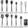 Kitchen-Utensil-Set-12-Cooking-Utensils-Set-Colorful-Silicone-Kitchen-Utensils-Nonstick-Cookware-with-Spatula-Set-Kitchen-Tools-Kitchen-Gadgets-with-Utensil-Crock-by-Umite-Chef-Black 12 PCS Silicone Kitchen Cooking Utensil Set, Heat Resistan BPA-Free Kitchen Utensils, Umite Chef Nonstick Cookware with…
