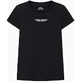 Armani Exchange Womens Center Chest Text Logo Cotton Tee
