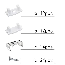 ITROLLE 24PCS Led Channel Metal Mounting Clips Led
