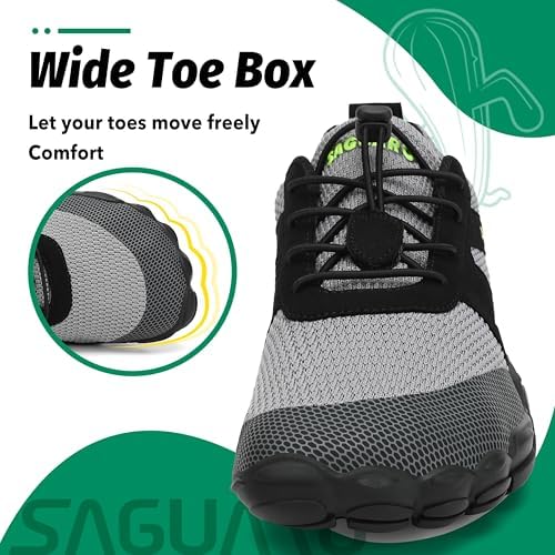 Chaussure Minimaliste Homme Femme Chaussure Plage de Marche Randonne Courses Trail Running Chaussures Barefoot Barefoot Chaussures Aquatiques, Gris Nuage, 42 EU