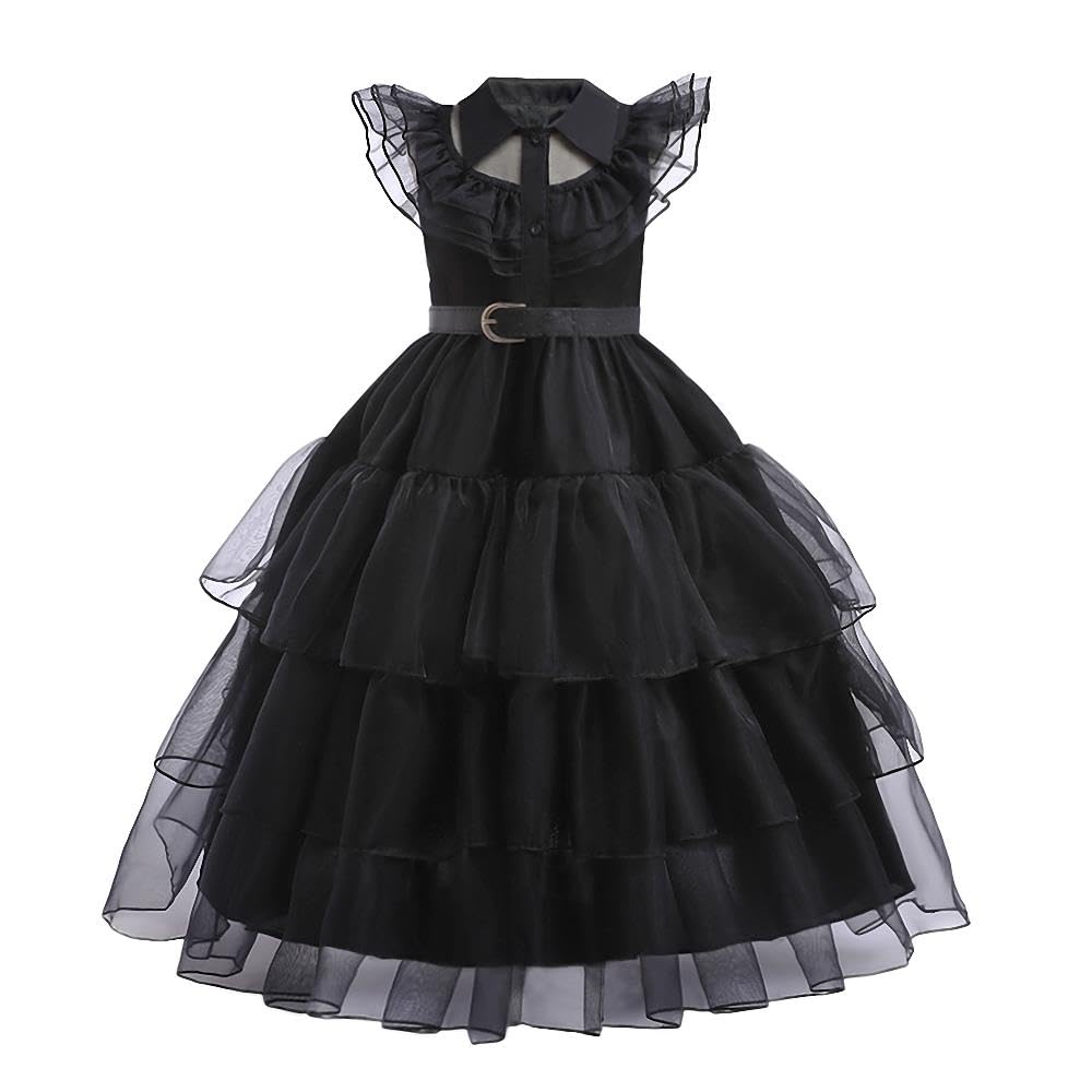 Lito Angels Gothic Black Prom Party Fancy Dress Up Costume for Kids Girls Age 9-10 years (Tag Number 140) — image 1