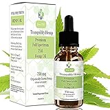 Hemp Oil 750mg Premium Full Spectrum for Pain Relief | Natural Anti Inflammatory & Mood Enhancer | Reduces Stress & Tension | Sleep Aid Supplement & MCT Fatty Acids | 3rd Party Lab Tested