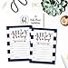 Hadley Designs 25 Ahoy It's A Boy Nautical Baby Shower Invitations, Sprinkle Invite for Little Man Gender Anchor, Cute Fill or Write In Blank Printable Card, Unique Vintage Coed Party Paper Supplies
