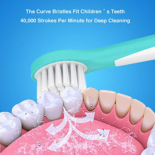 8 Pack Sonic Kids Replacement Toothbrush Heads (Compact) for Child 3-7 Years Old, Compatible with Philips Sonicare for Kids Toothbrush HX6032/94, HX6320, HX6340, HX6321, HX6330, HX6331