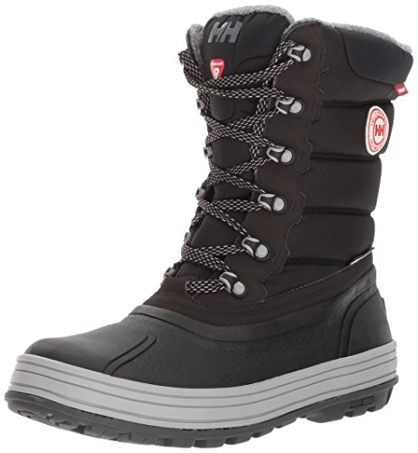 Helly-Hansen Men's Tundra Cold Weather Snow Boot with Grip, Jet Black/New Light Grey, 9