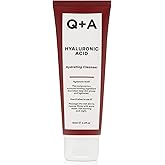 Q+A Hyaluronic Acid Hydrating Cleanser (125ml), Gentle Foaming Cleanser, Face Wash with Aloe Vera and Coco Betaine, Hydrating and Non-Drying, Fragrance Free Skincare