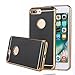 TabPow iPhone 7 Plus Slim Case, Electroplate Glossy Finish, Drop Protection, Shiny Luxury Case for iPhone 7 Plus/iPhone 8 Plus (5.5inch) - Black Gold