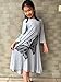 FTSUCQ Girls Casual Swing Special Occasion Printed Cotton Loose Maxi Dresses,120(5-6Y),Grey