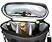 Vina 3 Bottle Wine Carrier - Travel Insulated Wine Carrying Case Tote Bag Case for Champagne Picnic Cooler Gray + Free Corkscrew