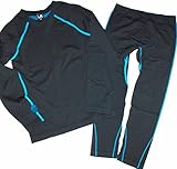 Live Xtreme Boy's 2 Pc. Black Warm Long Underwear Set w/ Thumb Holes