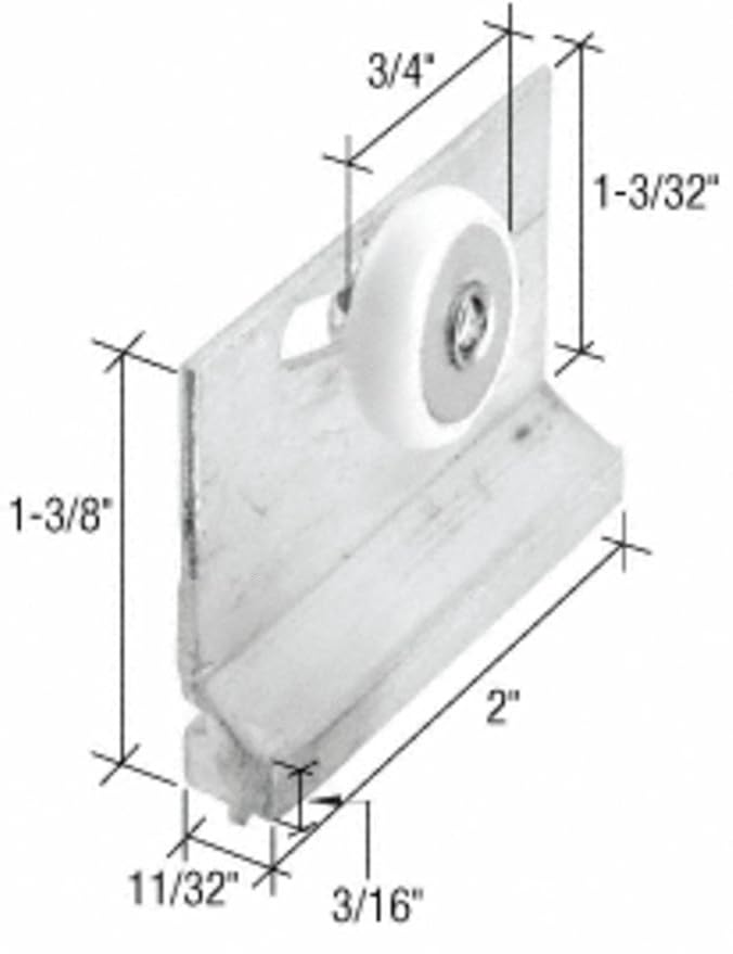 C.R. Laurence M61573/4" Sliding Shower Door Roller and Bracket Amazon