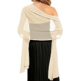 CHICGAL Women's Scarf Shawls and Wraps for Evening Dress Wedding Party Bridal Scarves Sarong Cover Ups