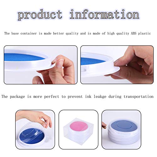 MoloTAR 8 Colors Rainbow Washable Large Ink Pads for Rubber Stamps Kids (Pack of 8)