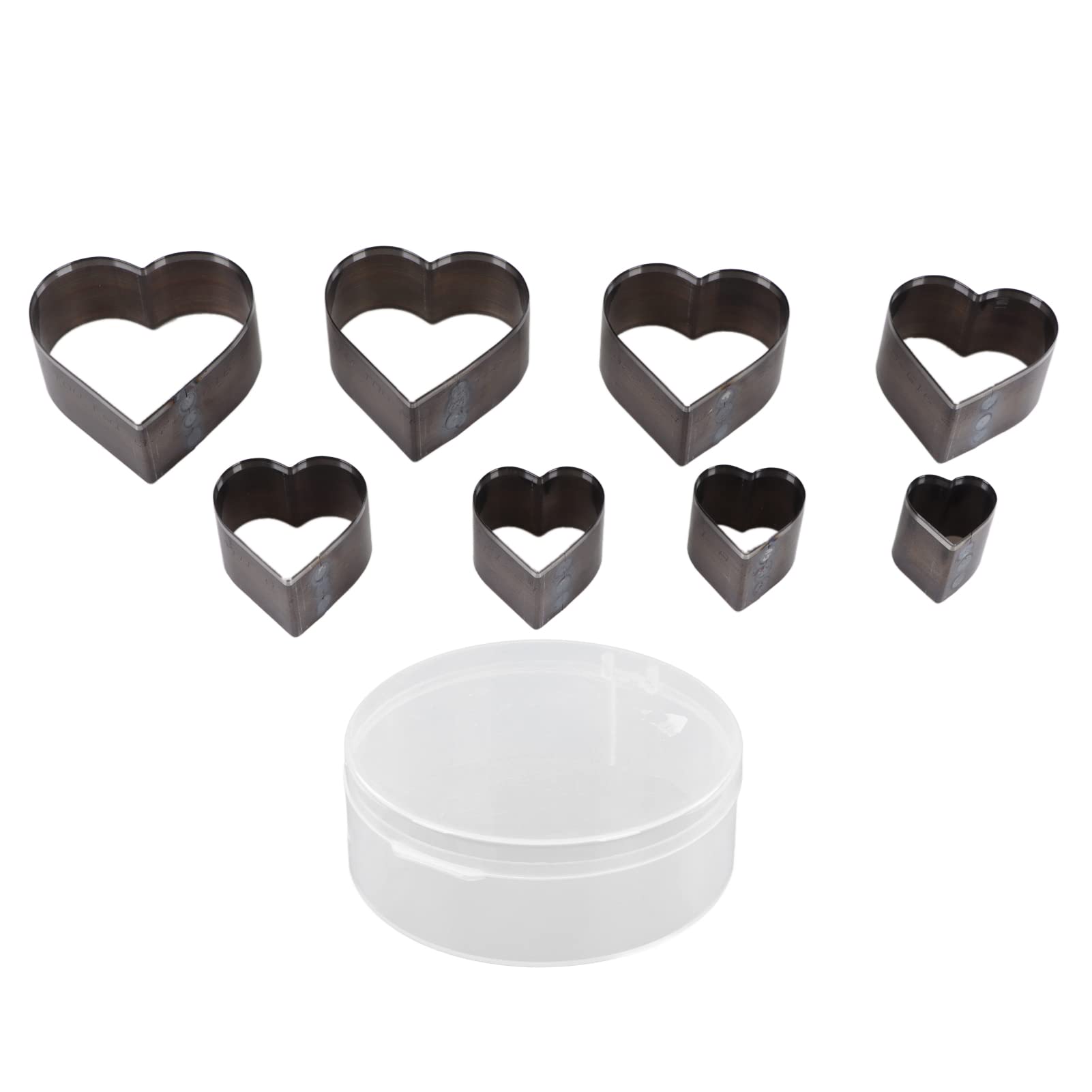 Leather Cutting Die,Heart Shape Cutter Set Different Size 8PCS for Handmade for DIY