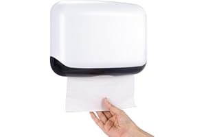 AILELAN Commercial Paper Towel Dispenser Wall Mount, (200 Sheets Capacity) Multifold, Trifold, C Fold Hand Towels Dispenser for Bedroom, Bathroom, Kitchen, Toilet (White)