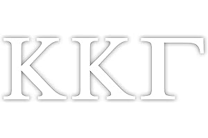 Pro-Graphx Kappa Kappa Gamma Greek Sorority Sticker Decal, 2.5 Inches Tall, White