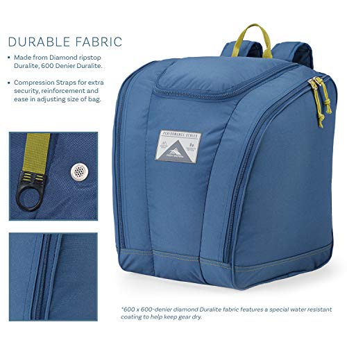 image for High Sierra Trapezoid Ski Boot Bag Backpack with Compression Straps an