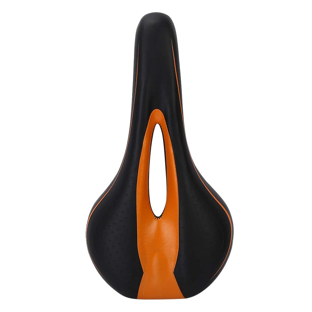 Mountain Road Bike, Comfortable Bike Seat Saddle Soft Orange Seat Bicycle Accessory