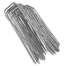 100-Pack 6 Inches Heavy Duty 11 Gauge Galvanized Steel Garden Stakes Staples Securing Pegs for Securing Weed Fabric Landscape Fabric Netting Ground Sheets and Fleece