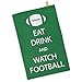 DII Football Decorations for Home & Kitchen Game Day Party Décor, Dishtowel Set, 18x28, Eat Drink Watch, 3 Piece