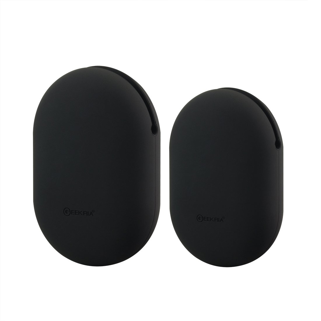 Geekria Earbuds Silicone Case Compatible with Jabra Sport Pace, Jaybird X3, X2, BlueBuds X, Pocket Soft Earphone Storage Bag Carrying Case (M+S, 2 Pack)