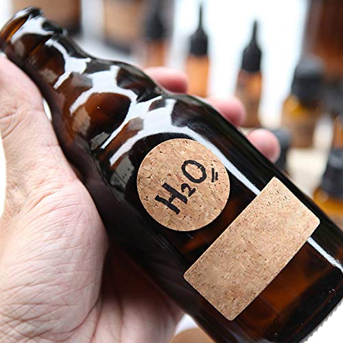 DigitalLife Removable No-Trace Natural Wooden Kraft Stickers - Water-Proof Adhesive Labels for Crafts/Jars, Name/Price Tag [Green, 1.5cmx3cm, 64pcs]