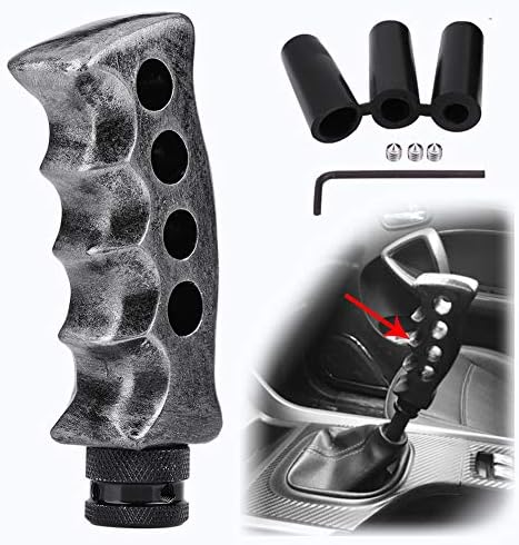Universal Universal Gear Shift Knob Car Gun Grip Knife Handle Gear Shift Lever Knob Shifter with 3 Adapter 8mm 10mm 12mm: Home Improvement