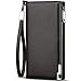 Huztencor Long Wallets for Men Leather RFID Blocking Wallet Bifold Slim Credit Card Holder Zip Around Wallet Purse with Zipper Strap Coffee