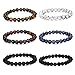 FUNRUN JEWELRY 6PCS Bead Bracelets for Men Women Natural Stone Mala Bracelet (A: 6 PCS Style1)