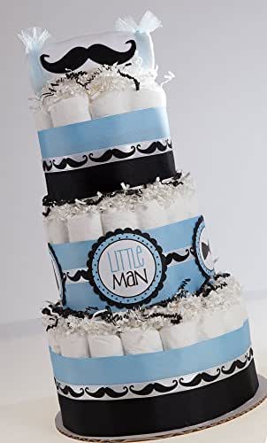 Amazon Com The Classy Little Man Mustache Diaper Cake Baby