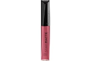 Rimmel London Stay Matte Liquid Lip Color with Full Coverage Kiss-Proof Waterproof Matte Lipstick Formula that Lasts 12 Hours - 210 Rose & Shine, .21oz