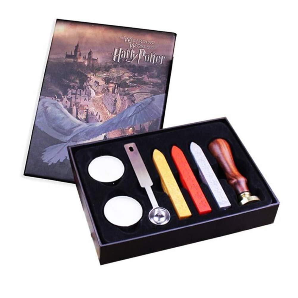 Unique Vintage Sealing Wax Stamp Kit with Spoon Wax Seal Wooden Stamp