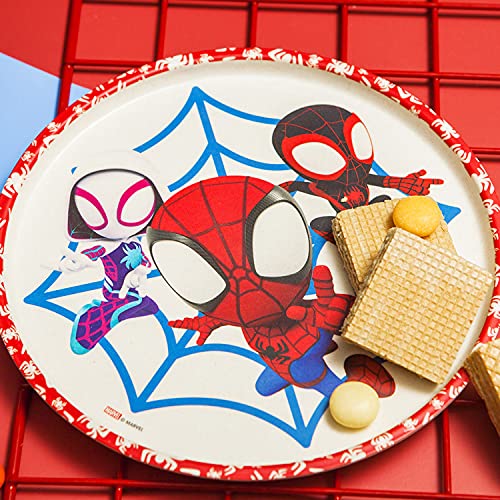 Zak Designs Marvel SpiderMan Dinnerware Set For Kids Includes 8" Plate