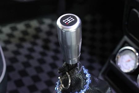 Amazon ノーブランド品 汎用シフトノブ Type19 アルミ シンプル Mt用 シフトパターン付 5速 6速 ミッション シフトレバー 車 旧車 ギアー ホンダ トヨタ カー用品 シフトノブ 車 バイク