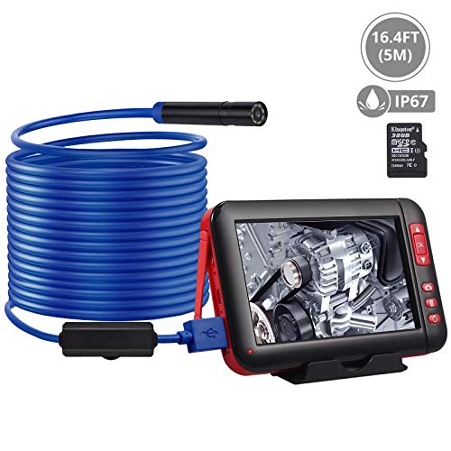 Industrie Endoskop Proster Digitale Industrie Endoskopkamera 4,3 Zoll HD LCD Farbbildschirm 1080P IP67 Wasserdichte…