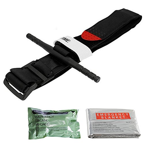 Tourniquet - Lia Medical Combat Military issue Army Application Tactical Tourniquets - Compression Bandage and an emergency blanket - The best Life Saving First Aid Trauma Kit - FDA Registered