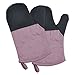 DII 100% Cotton, Machine Washable, 425°F Heat Resistant, Everyday Kitchen Basic, Neoprene Oven Mitt, 6 x 11, Set of 2- Mauve