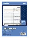 Adams Job Invoice Forms, 2-Part Carbonless, for Service and Repair Billing, 100 Individual Sets Per Pack (NC2817)