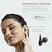 ROVKING Earbuds Headphones Over Ear Wired Sweatproof with Microphone, in Ear Stereo Bass Sport Earphones for Running Jogging Gym Workout for iPhone Android iPod Samsung, Black