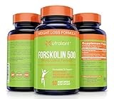FORSKOLIN FOR WEIGHT LOSS - Suppress Appetite + Boost Metabolism - Max Strength Belly Fat Burner Diet Pills Work For Men & Women to Lose - 500 mg Coleus Forskohlii Extract Supplement - 60 Veg Capsules