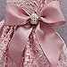 Fitwarm Embroidery Dog Dresses for Small Dog Pet Clothes Prom Dress Cat Party Gown Pink Small