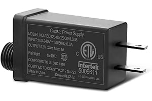 Arkare 12V 1A Class 2 Power Supply LED Transformers Replacement Yard Inflatable Adapter for String Light Outdoor Low Voltage LED Controller IP44 Waterproof for Christmas Tree LED Fairy Lights US Plug