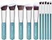 BS-MALL 2016 New Premium Synthetic Kabuki Makeup Brush Set Cosmetics Foundation Blending Blush Eyeliner Face Powder Brush Makeup Brush Kit (SkyBlue Silver)