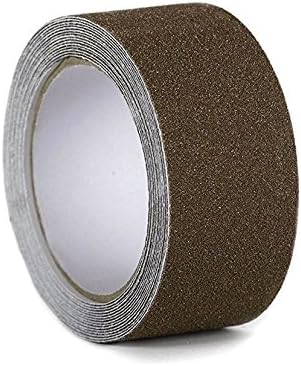Non-Slip Tape Roll, 15 Feet, 2" Width, Weather Resistant, Commercial Grade 80 Grit, Indoor & Outdoor (2" Width, Brown)