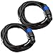 Seismic Audio SPRW15Pair 15-Feet Raw Wire to Speakon Speaker Cable, 16 Guage, PA/DJ/Home Audio