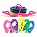 XREXS 10pcs Portable Travel Hangers Foldable Plastic Travel Suit Coat Clothes Hangers w Anti-Slip Grooves (10pcs Assorted Colors)